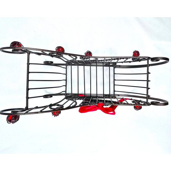 Cork Cage Sleigh Metal Cork and Wine Bottle Holder - Picture 7 of 11